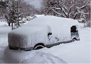 car under
      snow