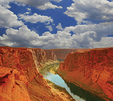 The Colorado River near the beginning of the Grand Canyon.