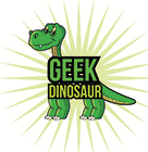A geek dinosaur cartoon