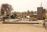 Home burned to the ground in the recent wild fire storm in Redding, California.