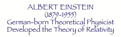 Article about Albert Eistein, theoretical physicist.