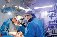 Two surgeons in operating room