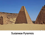 Ancients pyramids in Jebel Barkal, Sahara desert, Sudan