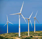 Wind farm on Crete island