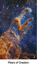 NASA’s Webb Takes Star-Filled Portrait of Pillars of Creation.