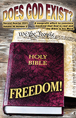 The cover of our 2nd quarter 2023 journal shows al Bible on top of the Constitution of the United States.