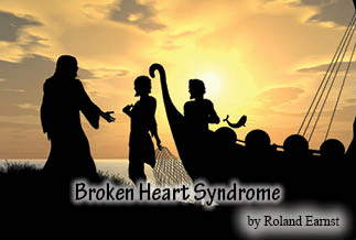 The title of this article is BROKEN HEART SYNDROME with a picture of fishermen at Jesus' time.
