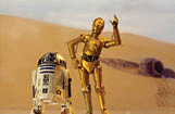 R2-D2 and C-3PO.