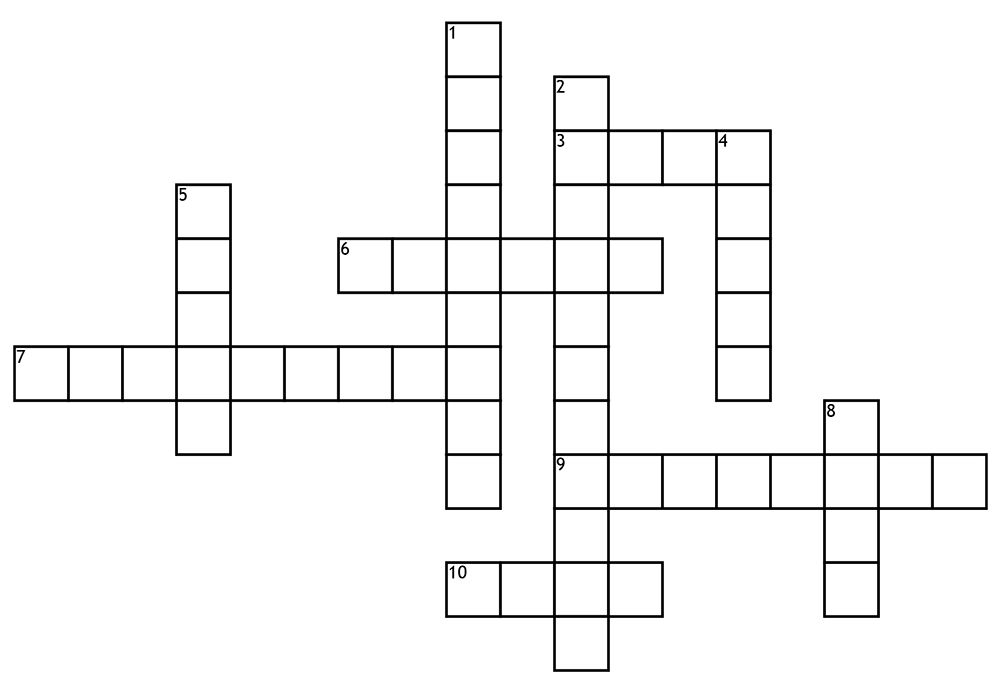 Crossword for 2nd Quarter 2025.