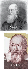 Darwin and Galileo.