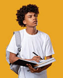 Doubtful black teenager