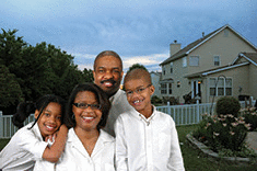 An African American family
