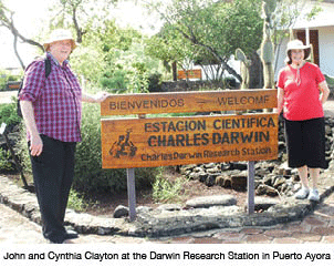 John and Cindy Clayton at the Darwin Research Station