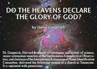 Heavens proclaim the glory of God: countless stars