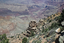 Even the layers near the Colorado River can be seen from the top.
