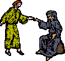 Jesus healing the blind