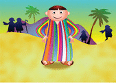 Joseph in his coat of many colors
