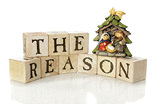 The reason for the season in wooden blocks