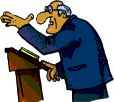 Preacher at a pulpit
