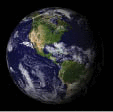 The earth seen from space.